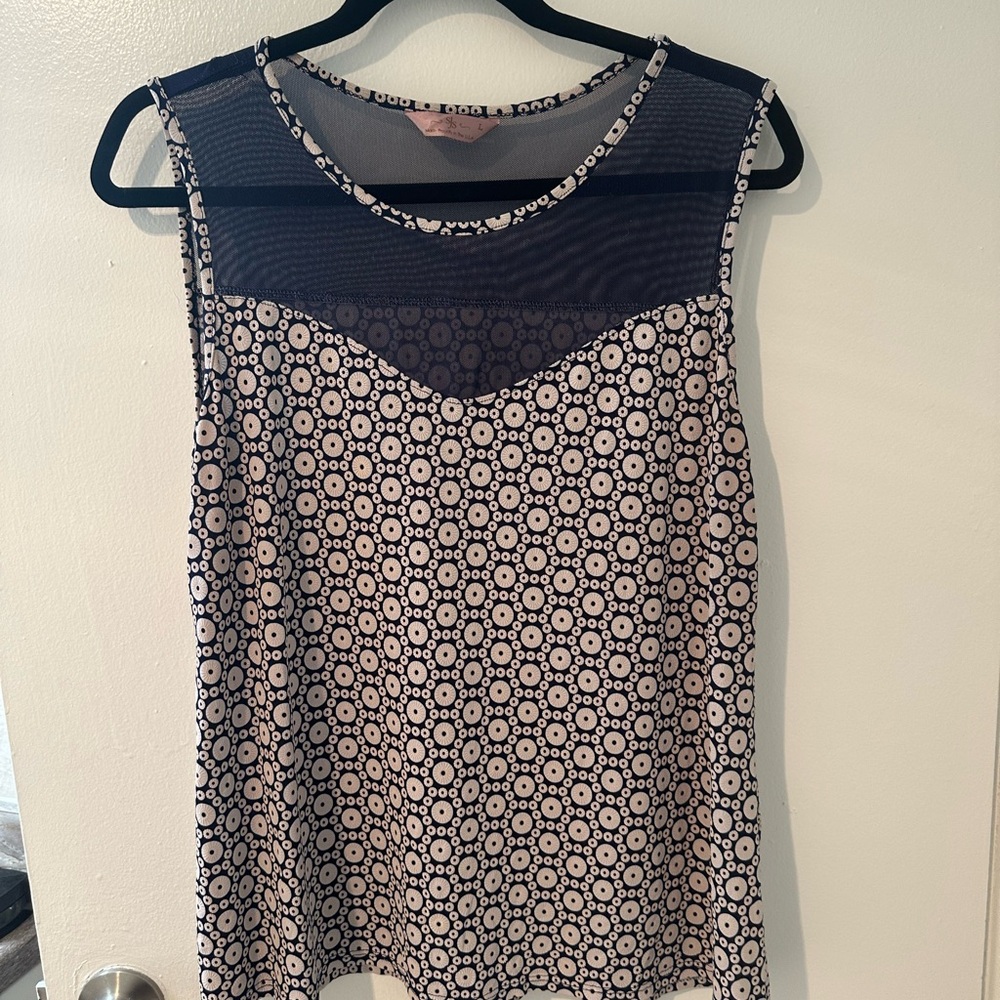 SJS Black and White Patterned Tank Top